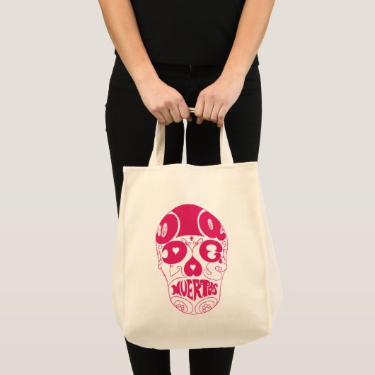 Dia De Los Muertos Pink Skull Tas (Voorkant (product))