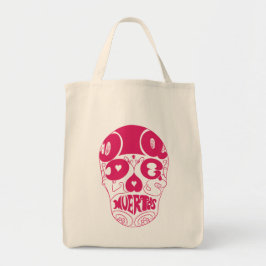 Dia De Los Muertos Pink Skull Tas
