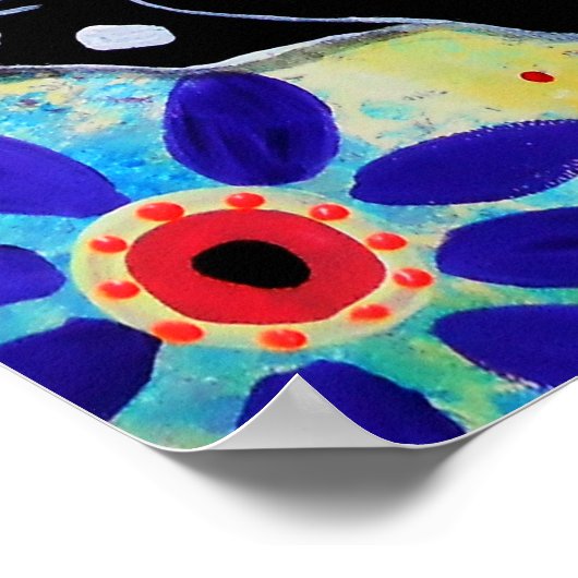 Dia de los Muertos Pug Dog Poster (Hoek)