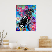 Dia de los Muertos Pug Dog Poster (Keuken)