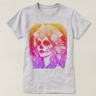 Día De Los Muertos, regenbogenfarben T-shirt