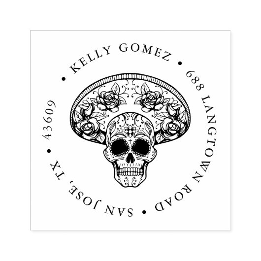 Día de Los Muertos | Retouradresstempel Rubberstempel (Afrduk)