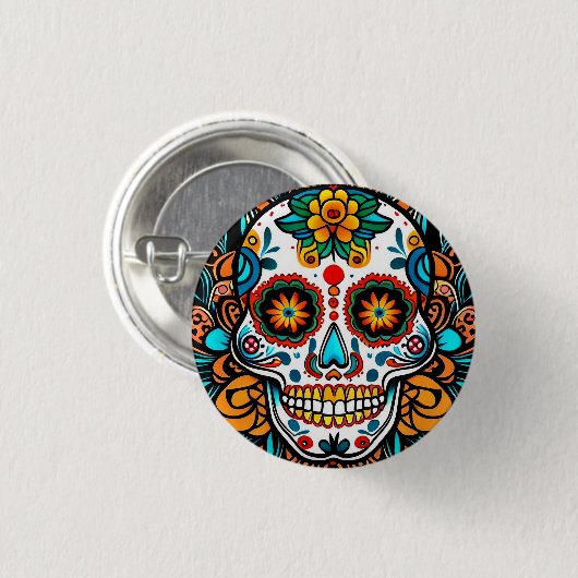 Dia de los Muertos Ronde Button 3,2 Cm (Voorkant /achterkant)