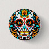 Dia de los Muertos Ronde Button 3,2 Cm (Voorkant)