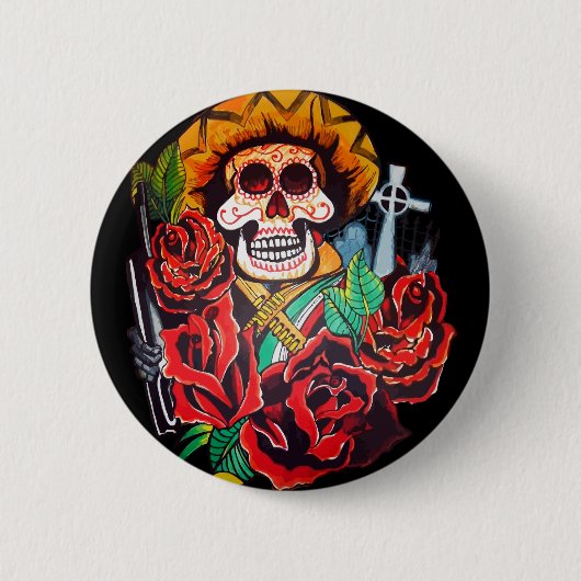 dia de los muertos ronde button 5,7 cm (Voorkant)
