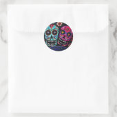 DIA DE LOS MUERTOS RONDE STICKER (Tas)