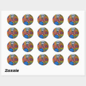 DIA DE LOS MUERTOS RONDE STICKER (Vel)
