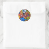 DIA DE LOS MUERTOS RONDE STICKER (Tas)