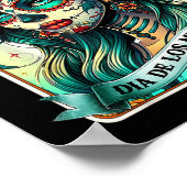 Dia de los Muertos Roos Bloemenvrouw Dag van de De Poster (Hoek)