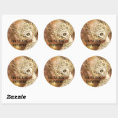 Dia de los Muertos Round Sticker (Vel)