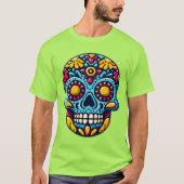 Dia de los Muertos schedel 10 T-shirt (Voorkant)