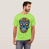 Dia de los Muertos schedel 10 T-shirt (Voorkant volledig)