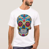 Dia de los Muertos schedel 9 T-shirt (Voorkant)