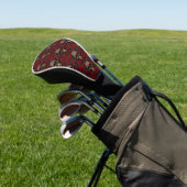 Dia de los Muertos Schedel met Rode Rozen Golfheadcover (Insitu)