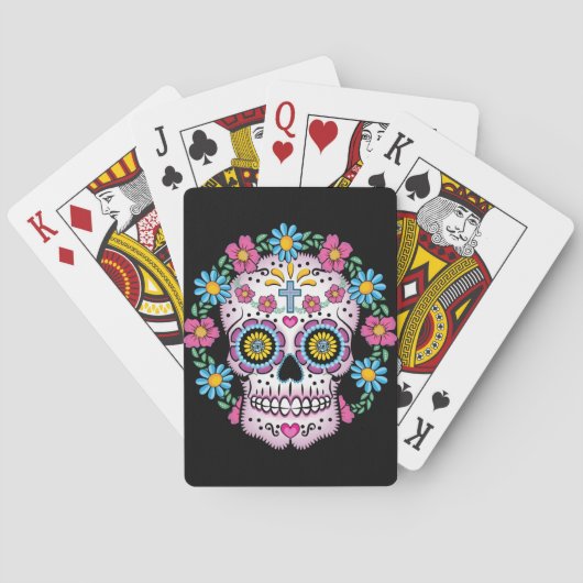 Día de los Muertos-schedel Pokerkaarten (Achterkant)