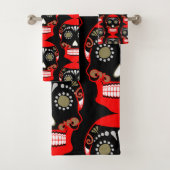 Día de los Muertos Schedel Print Bad Handdoek (Insitu)