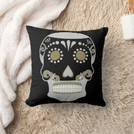 Día de los Muertos Schedel Print Kussen