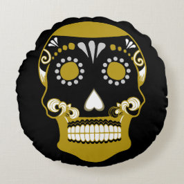 Día de los Muertos Schedel Print Rond Kussen