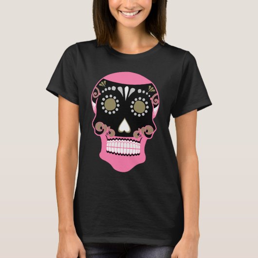 Día de los Muertos Schedel Print T-shirt (Voorkant)