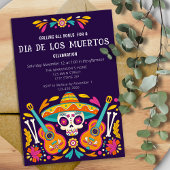 Dia de los muertos schedel viering uitnodiging