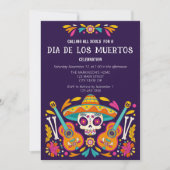 Dia de los muertos schedel viering uitnodiging (Voorkant)