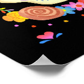 Día de los Muertos Schedeldood Kunstprint Poster (Hoek)