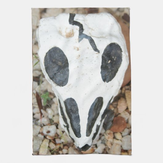 dia de los muertos schilderde schedel theedoek (Verticaal)