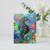 Dia de los Muertos Seahorse Briefkaart (Staand voorkant)
