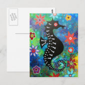 Dia de los Muertos Seahorse Briefkaart (Voorkant / Achterkant)