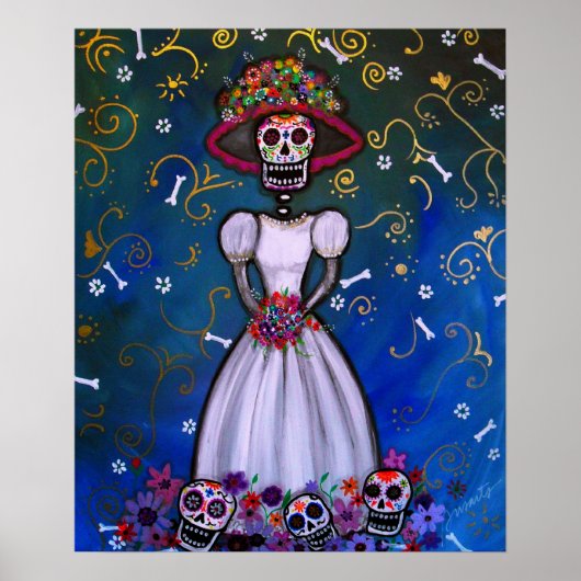 Dia de los muertos Senorita Bride Poster (Voorkant)