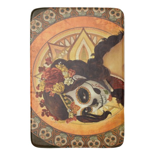 Dia De Los Muertos Sierkussen Badmat (Voorkant Verticaal)