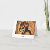 Dia De Los Muertos Sierkussen Bedankkaart (Achterkant)