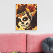 Dia De Los Muertos Sierkussen Canvas Afdruk (Insitu (Woonkamer))