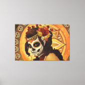 Dia De Los Muertos Sierkussen Canvas Afdruk (Voorkant)