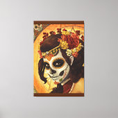Dia De Los Muertos Sierkussen Canvas Afdruk (Voorkant)