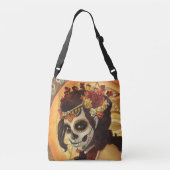 Dia De Los Muertos Sierkussen Crossbody Tas (Achterkant)