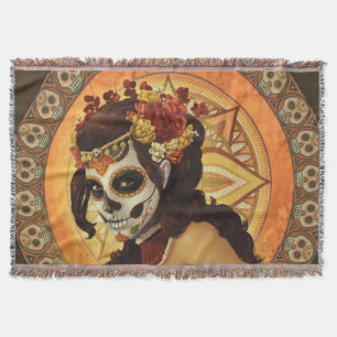 Dia De Los Muertos Sierkussen Deken