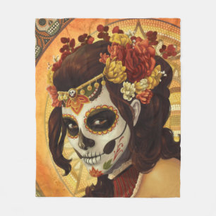 Dia De Los Muertos Sierkussen Fleece Deken