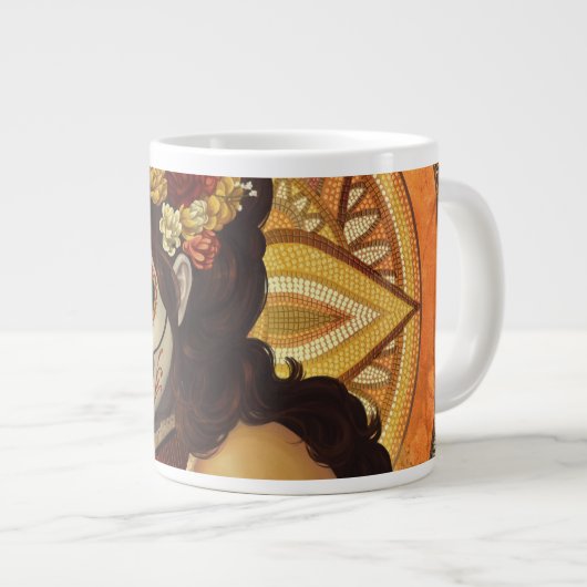 Dia De Los Muertos Sierkussen Grote Koffiekop (Voorkant rechts)