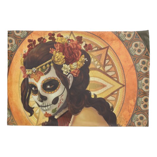 Dia De Los Muertos Sierkussen Kussensloop (Achterkant)