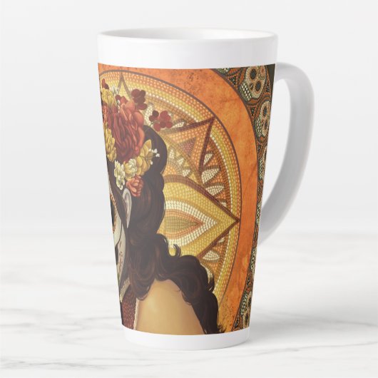 Dia De Los Muertos Sierkussen Latte Mok (Rechterhoek)