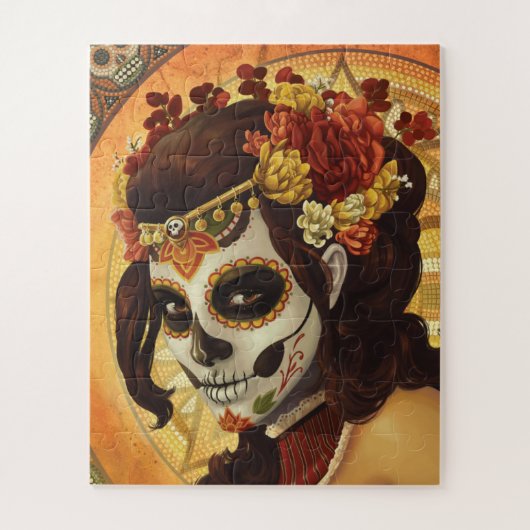 Dia De Los Muertos Sierkussen Legpuzzel (Verticaal)
