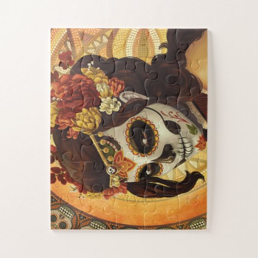 Dia De Los Muertos Sierkussen Legpuzzel (Verticaal)
