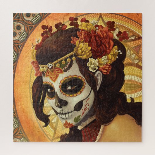 Dia De Los Muertos Sierkussen Legpuzzel (Verticaal)