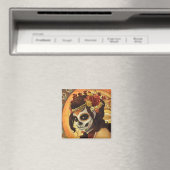 Dia De Los Muertos Sierkussen Magneet (Insitu (Vaatwasser))