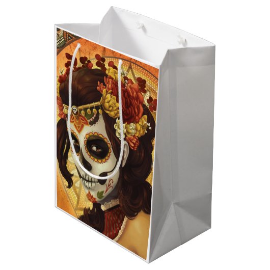 Dia De Los Muertos Sierkussen Medium Cadeauzakje (Achterkant Gekanteld)