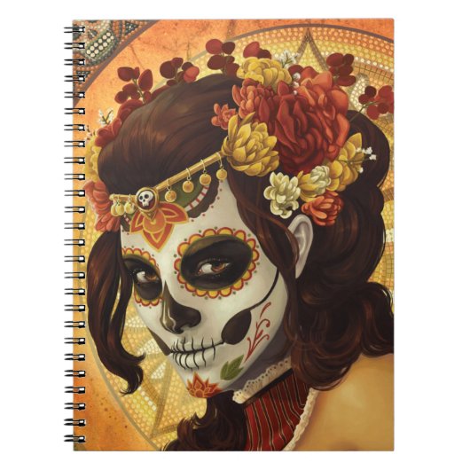 Dia De Los Muertos Sierkussen Notitieboek (Voorkant)