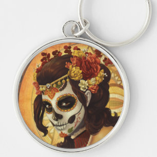 Dia De Los Muertos Sierkussen Sleutelhanger