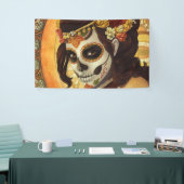 Dia De Los Muertos Sierkussen Spandoek (Beurs)