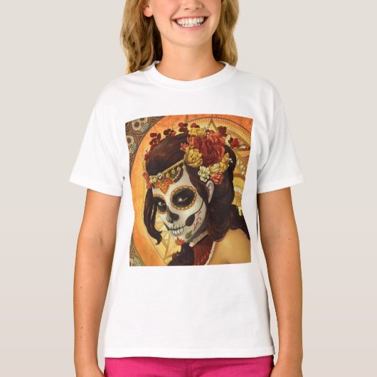 Dia De Los Muertos Sierkussen T-shirt (Voorkant)